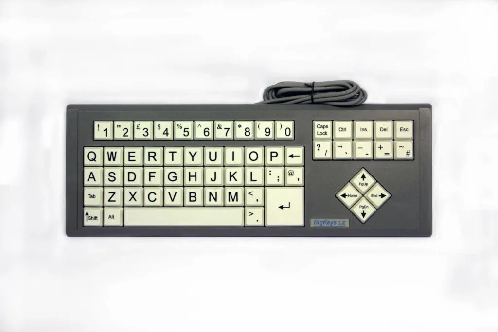 Big Keys Plus (fehér billentyűzetű)